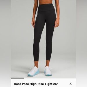 Lululemon Base Pace High-Rise Tight 25" Black Size 14